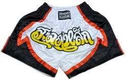 Muay Thai Shorts - Black/White/Red