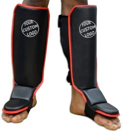 CUSTOM Hook&Loop Grappling Shin Instep - Open Back
