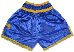 Muay Thai Shorts - Blue/Gold -Boxing Shop RC31BLG back 80419.1384227843.1280.1280