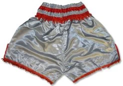 Muay Thai Shorts - Silver/Gold/Red -Boxing Shop RC31SLR back 45773.1384228877.1280.1280