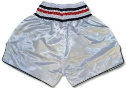Muay Thai Shorts - White/Black/Red/Yellow -Boxing Shop RC31W4 back 65754.1384229301.1280.1280