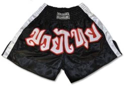 Muay Thai Shorts-Black/White