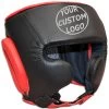 CUSTOM Sparring Leather Headgear-cheek Only -Boxing Shop RC47N 1 logo 79522.1603911924.1280.1280