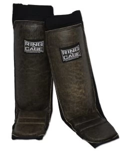 Distressed Leather Grappling Shin Instep - Stretchable Covered Back -Boxing Shop Untitled 2 67688.1504130968.1280.1280