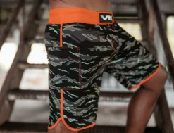 VANDAL KIMONOS GRAPPLE TECH 2.0 PERFORMANCE SHORT / TIGER CAMO W/ ORANGE TRIM