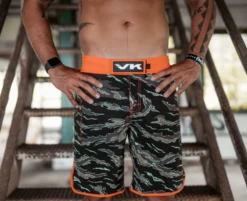 VANDAL KIMONOS GRAPPLE TECH 2.0 PERFORMANCE SHORT / TIGER CAMO W/ ORANGE TRIM -Boxing Shop s335907598948138341 p1545 i3 w766