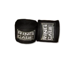 Ring To Cage Kids Handwraps Mexican Style Stretchable - Black 1.5" X 120"